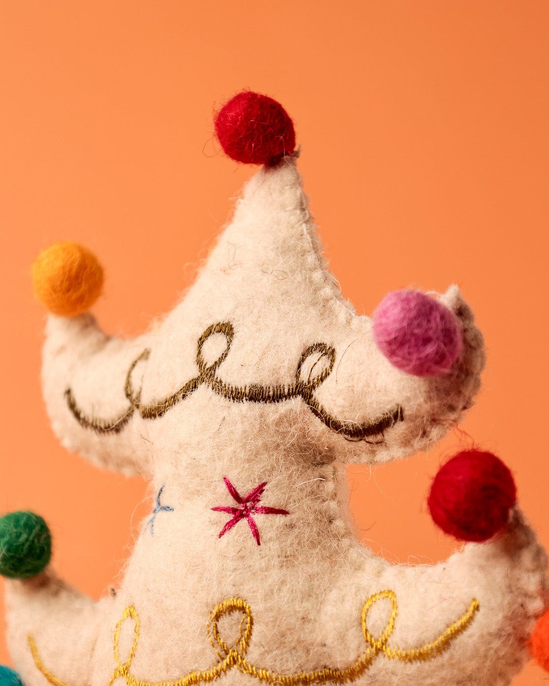 Christmas Ornament | Wooden Felt Xmas Tree | 16x8x26cm