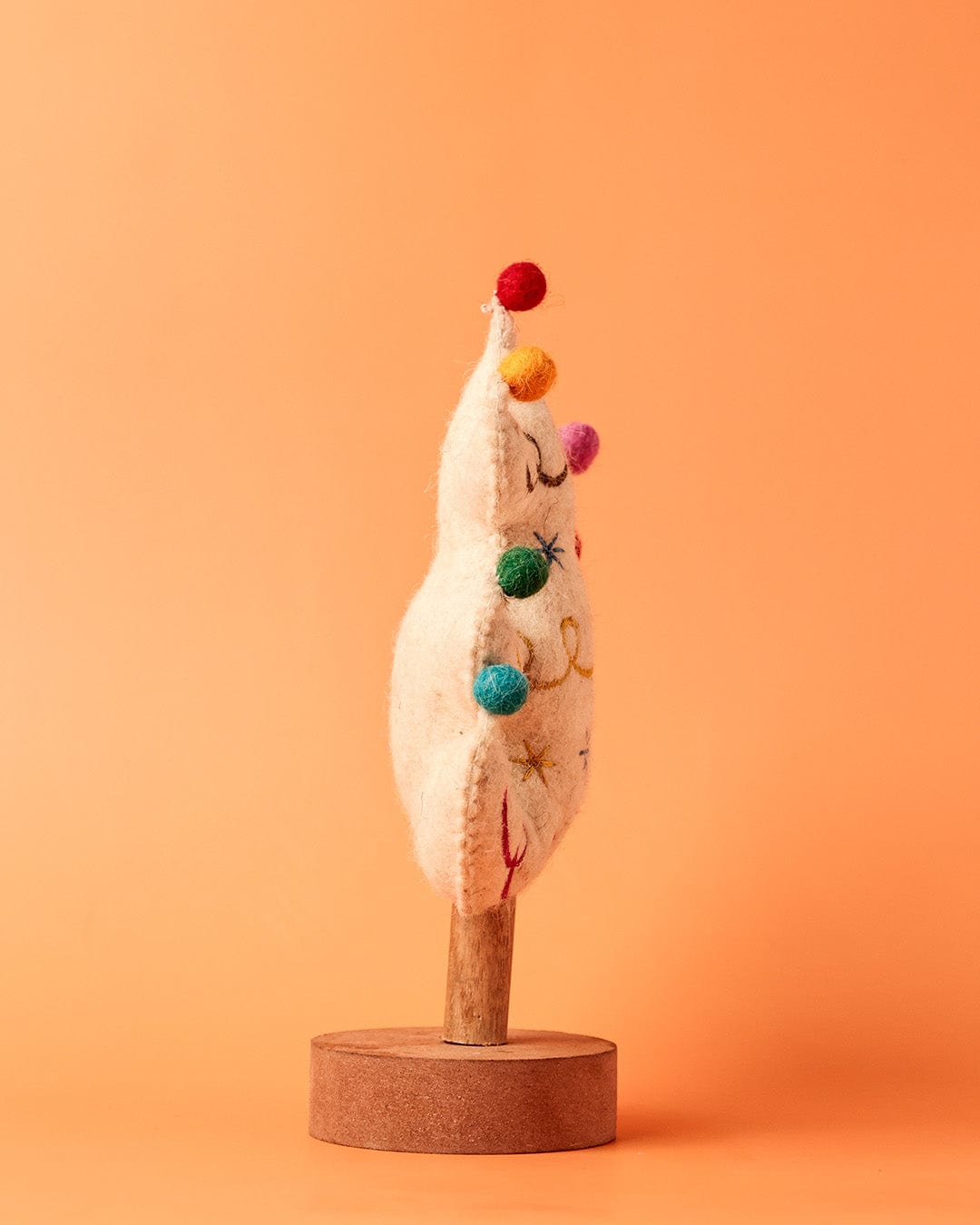 Christmas Ornament | Wooden Felt Xmas Tree | 16x8x26cm