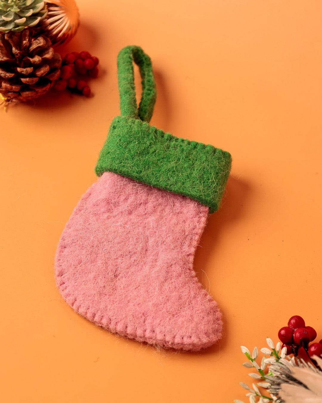 Christmas Ornament | Felt Snowman Stocking | 10x3x19cm
