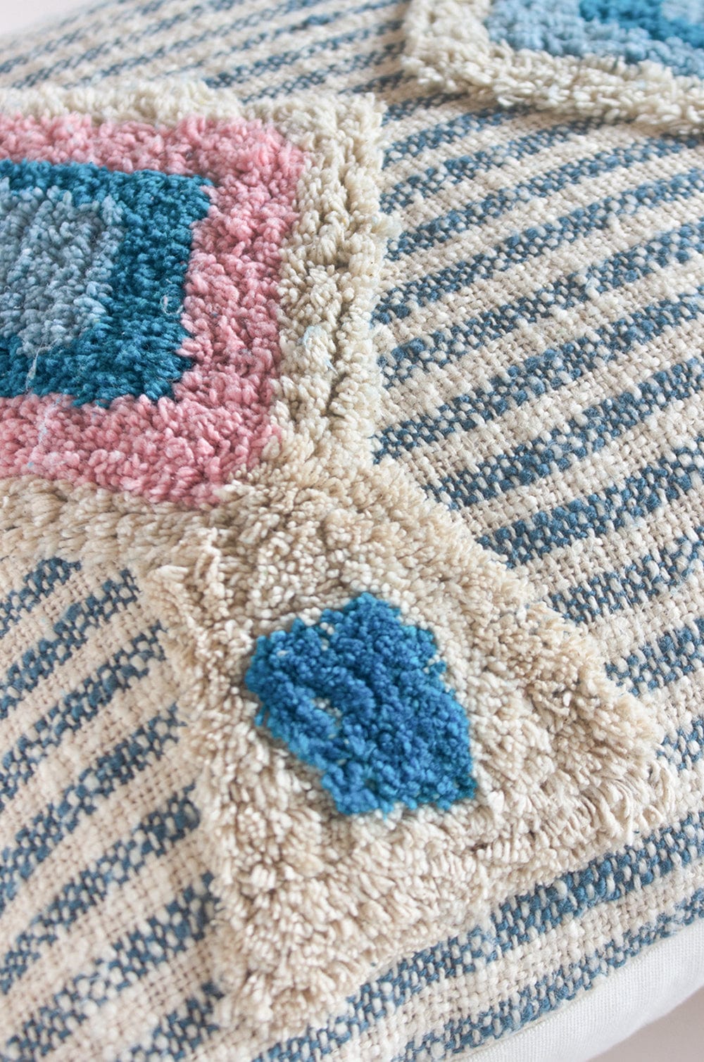 Cushion Cover | Cotton Tufted Diamond, Tassels | Multi, 18x18 inches