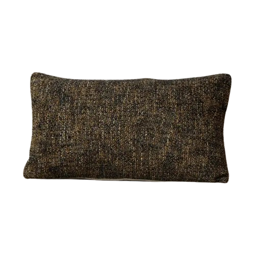 Black Cotton Lumbar Cushion – Support Pillow