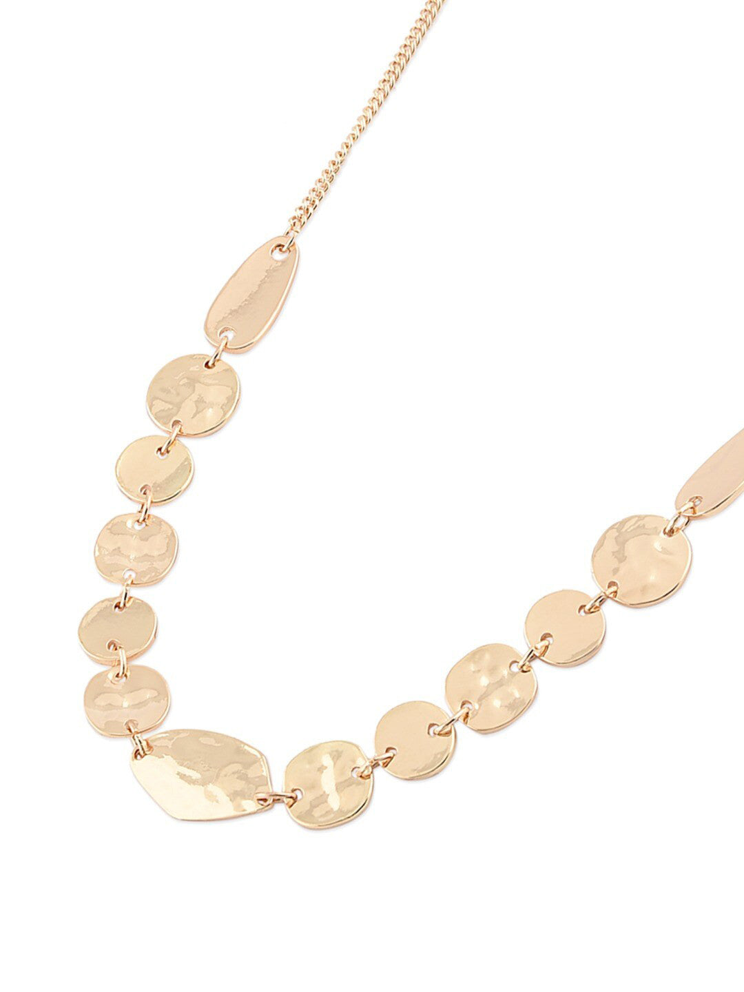 Gold-Plated Chain & Studded Earrings Set – Jewellery Accessory – Gold-Toned Alloy – Studded Detail