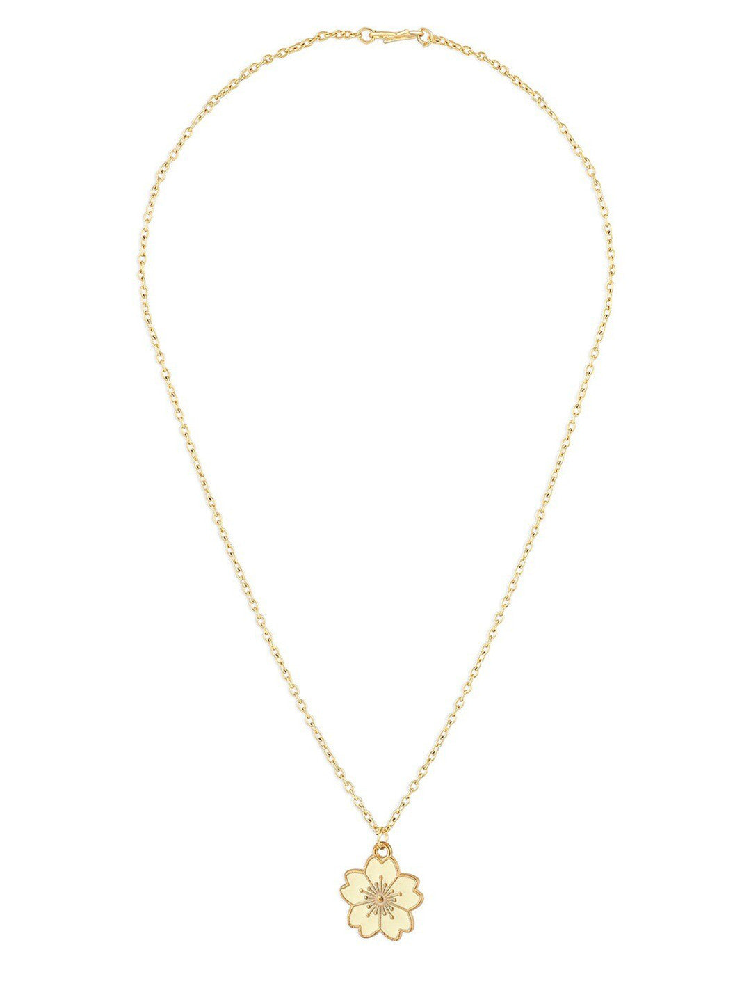 Gold-Plated Enamelled Chain – Fashion Necklace – Enamelled Alloy – 23cm Length