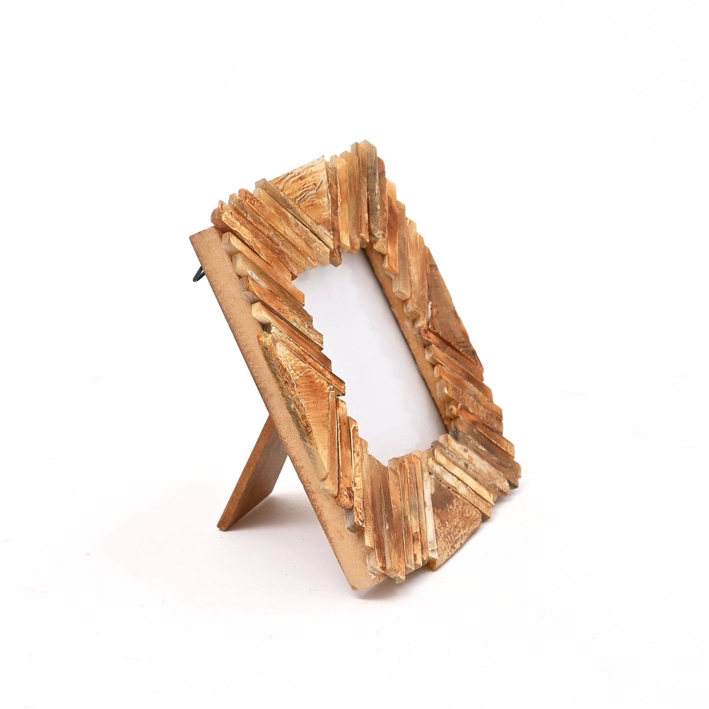 Rustic Handcrafted Mosaic Wood Photo Frame
