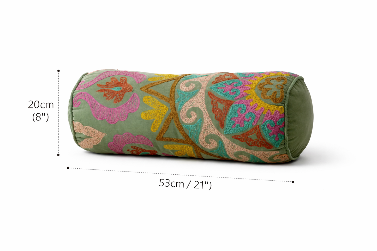 Suzani Embroidered Bolster