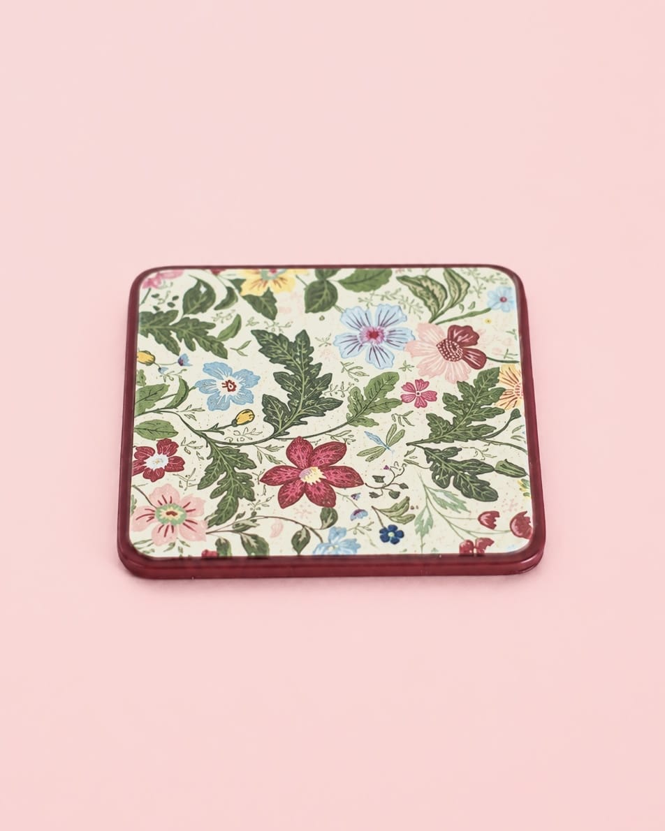 Coaster | Vegan Leather Vintage Floral | Set of 4