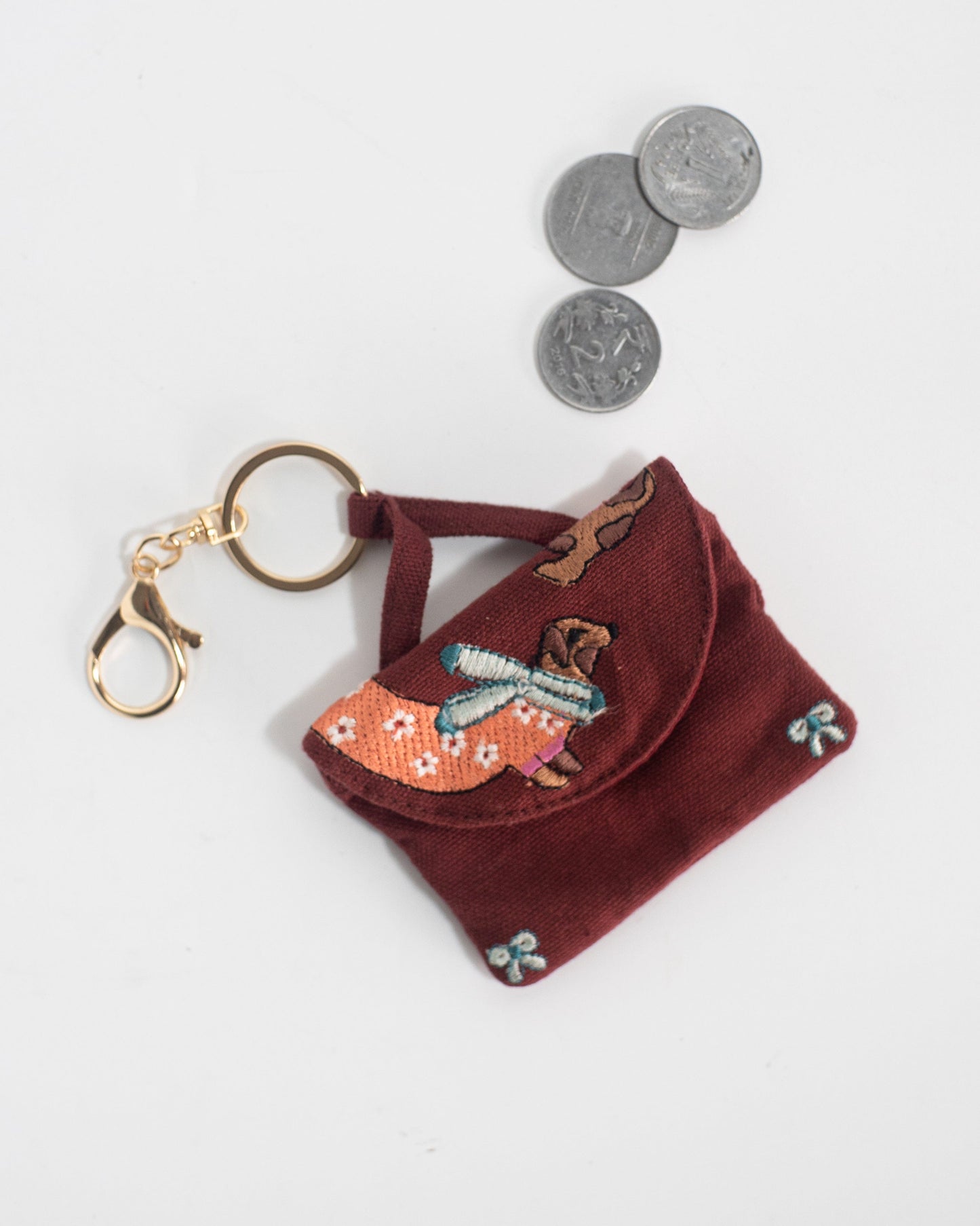 Keychain | Embroidered Canvas Doggos | 8x1x12.5cm