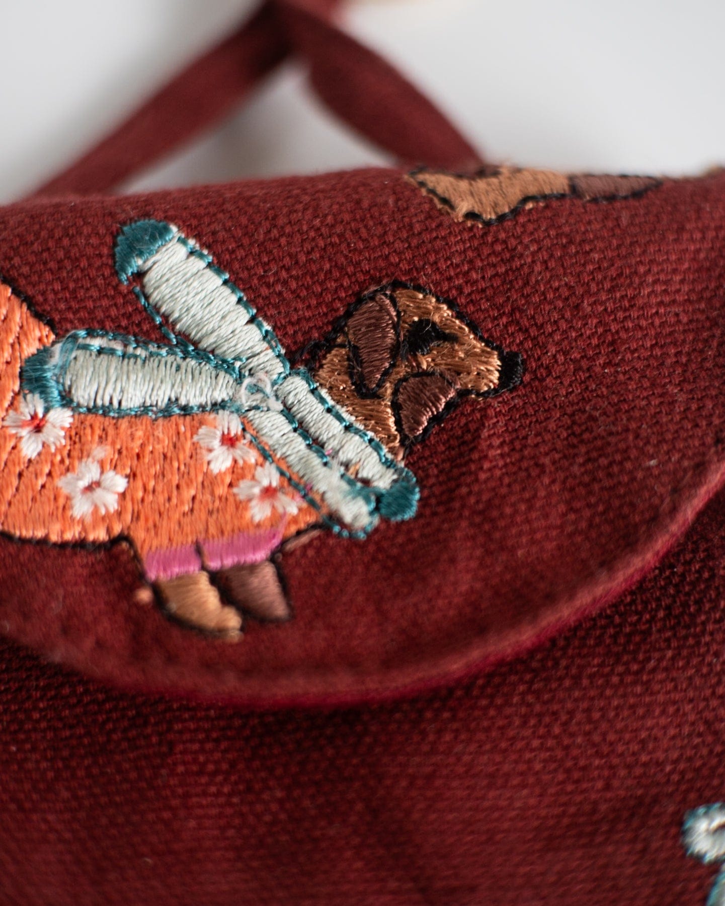 Keychain | Embroidered Canvas Doggos | 8x1x12.5cm