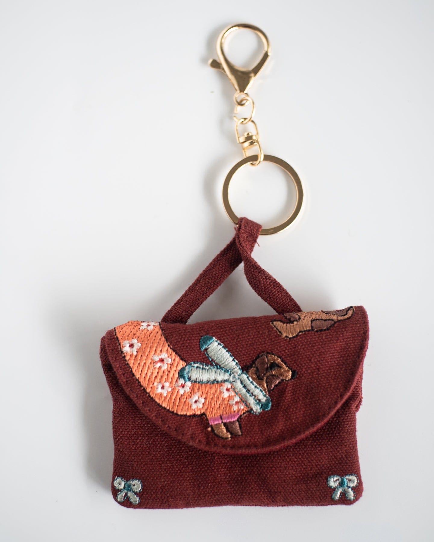 Keychain | Embroidered Canvas Doggos | 8x1x12.5cm