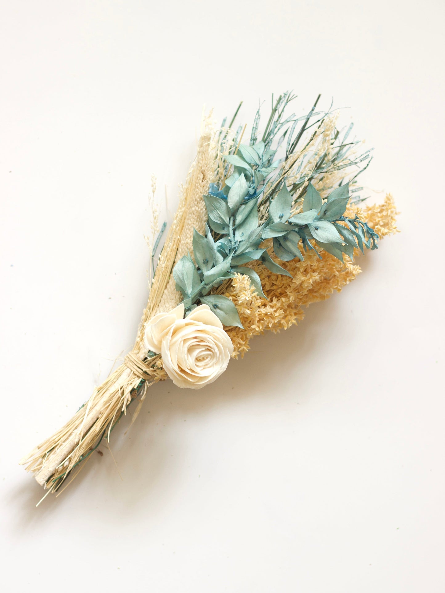 Dream Botanique Glass Vase with Botanical Flowers- Azure