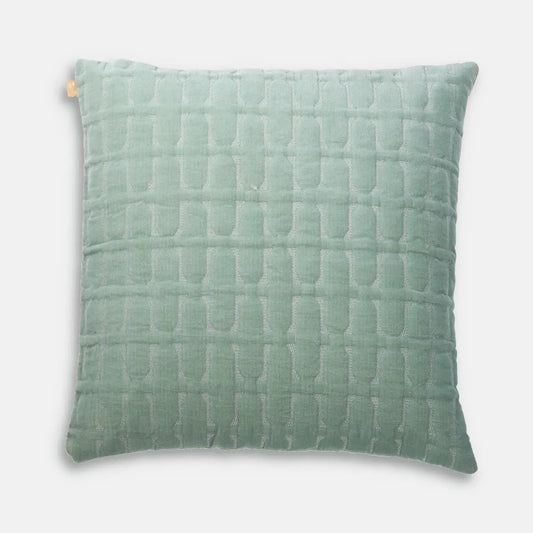 Twig Duck Egg Embroidered Velvet Cushion Cover SanctuaryLiving
