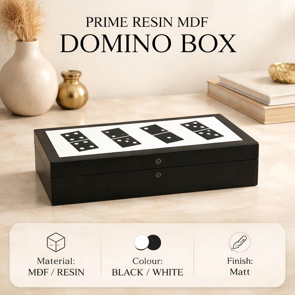 Decorative Domino Set – Resin Tiles & MDF Box