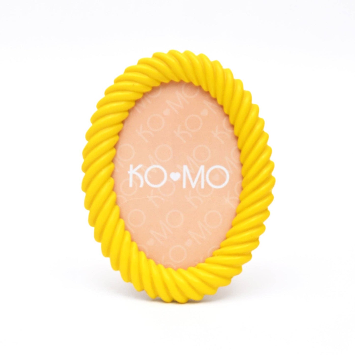 Yellow Terrazzo Oval Resin Photo Frame 4x6 Inch Glossy