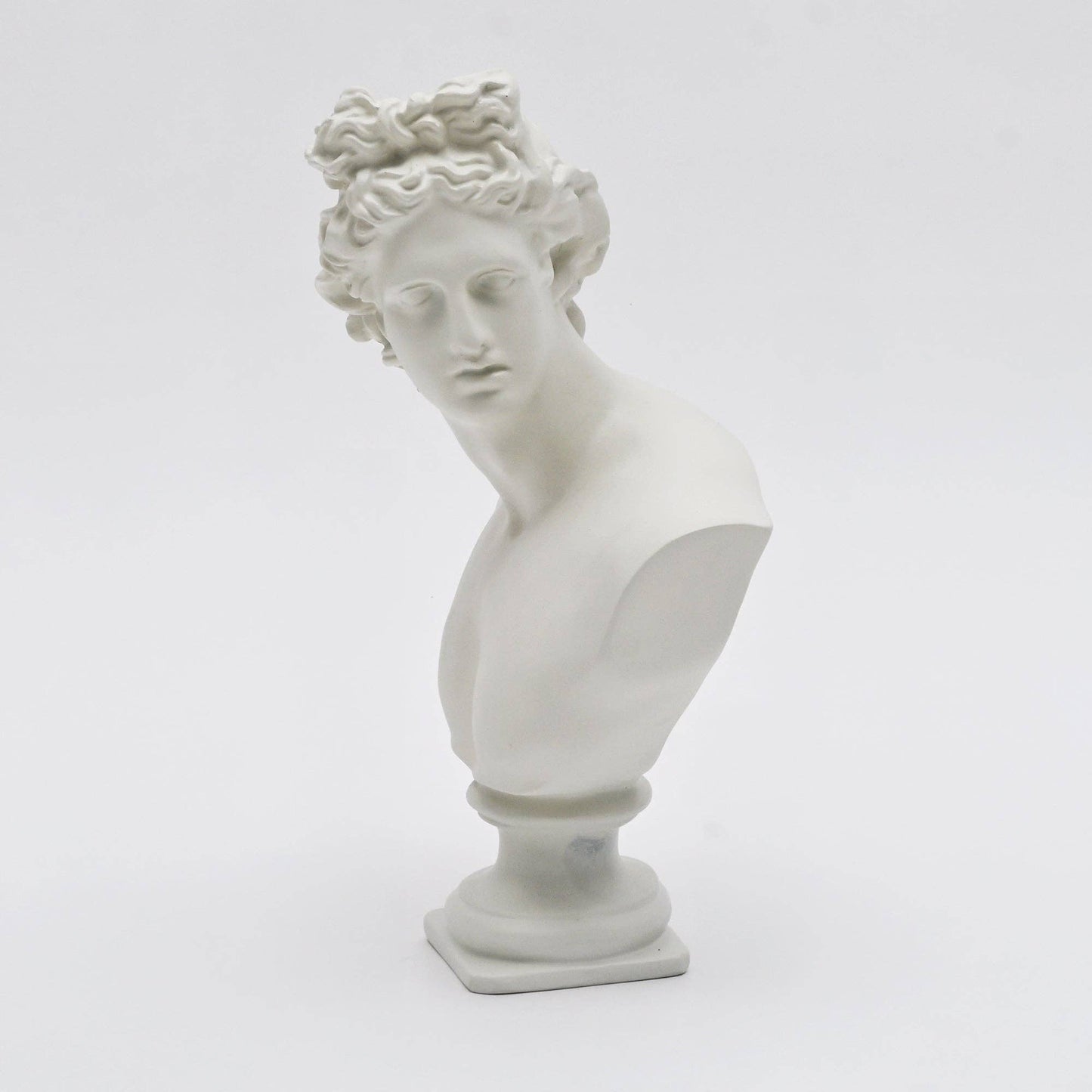 Ivory Neo-Classical Bust Sculpture in Matte Resin