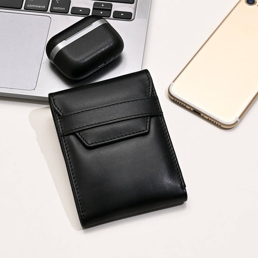 Men’s Slim Black Napa Wallet – Coin Pocket & Card Slots