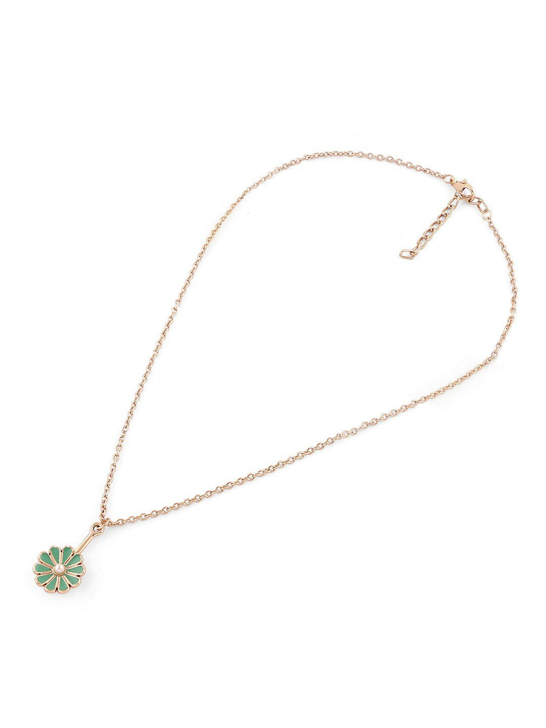 Gold Plated Pearl Studded Chain – Fashion Necklace – Alloy with Pearls – 26 cm