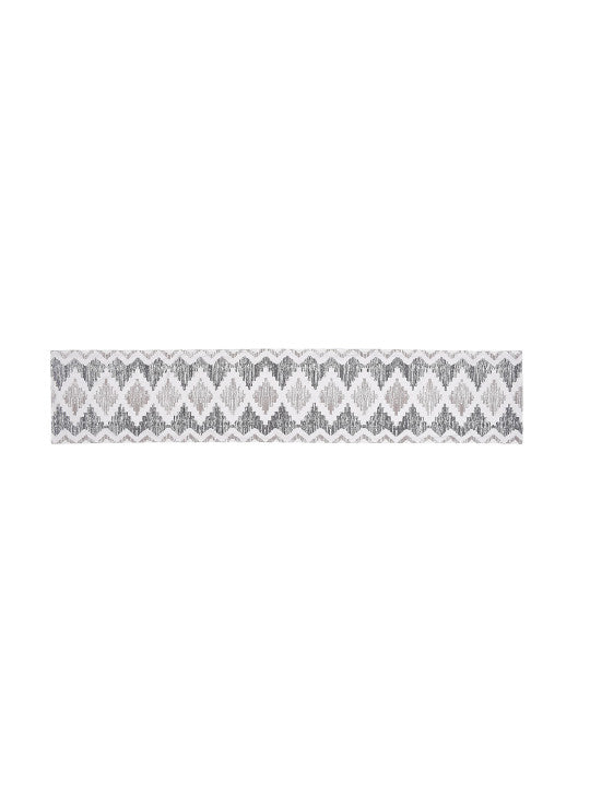 Contemporary Table Decor – Dining Runner – Natural Cotton – Distinctive Motif – Single Piece