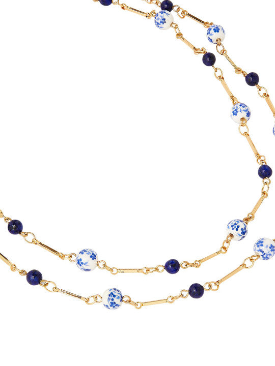 Multi-Strand Beaded Design – Metal Alloy & Acrylic Beads – Bi-Colour Tones
