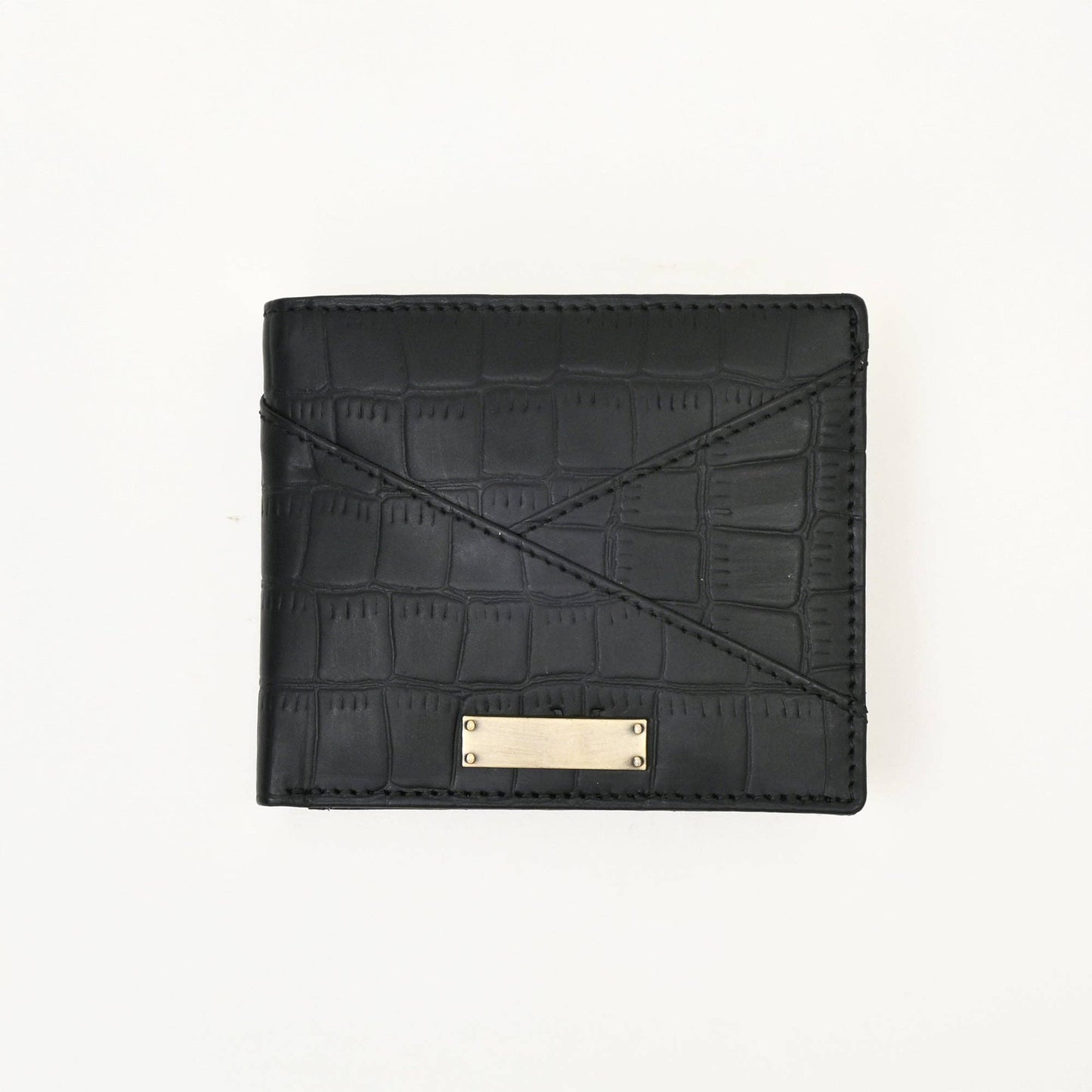 Black Leather Slim Full-Grain Men’s Wallet with Pockets