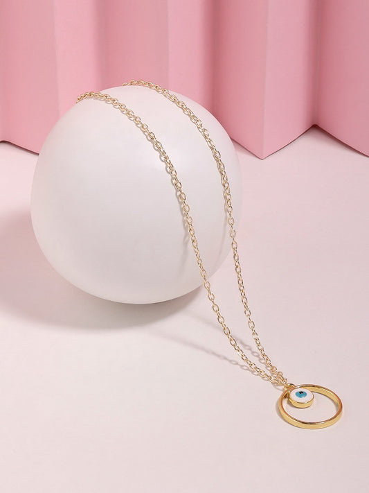 Gold Plated Enamelled Chain – Necklace Chain – Blue & White Enamel – 23 cm Length