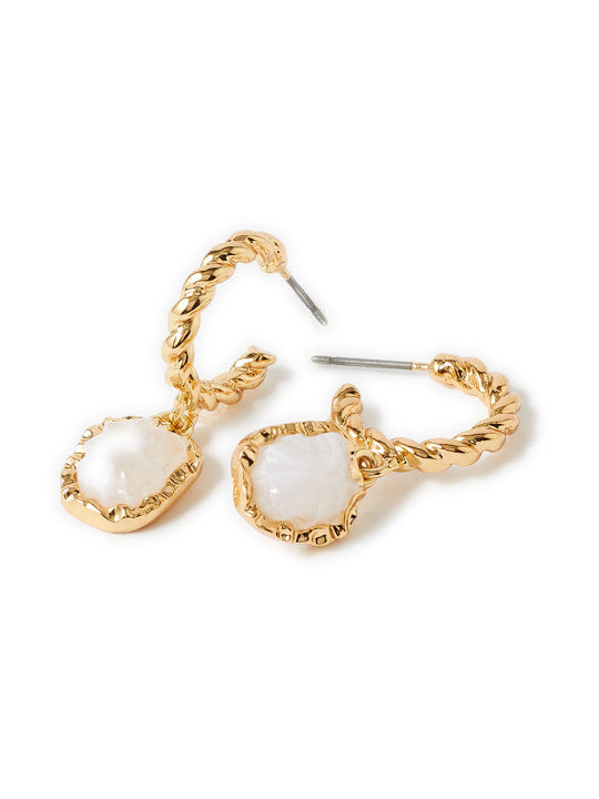 Circular Drop Earrings – Fashion Jewellery – Gold-Toned, Lever Back