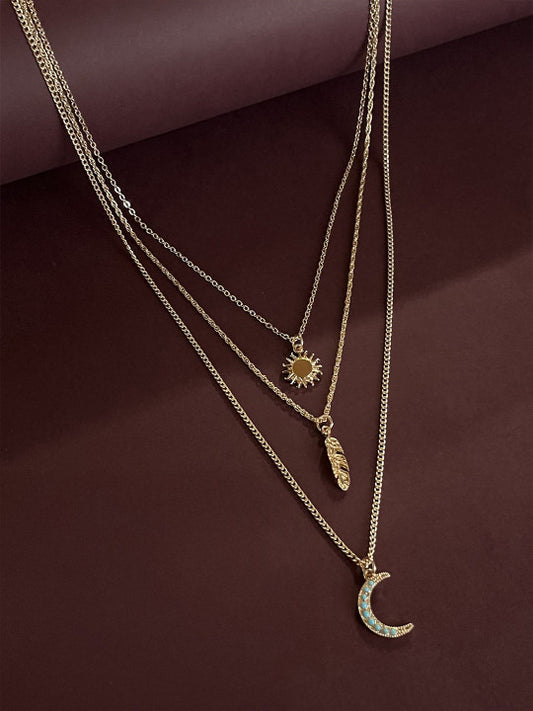 Multi-Layer Chain – Fashion Neckwear – Gold-Tone Alloy