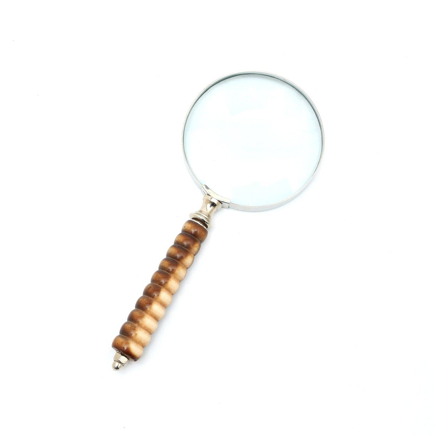Brown Resin Handle Magnifying Glass – Steel Frame