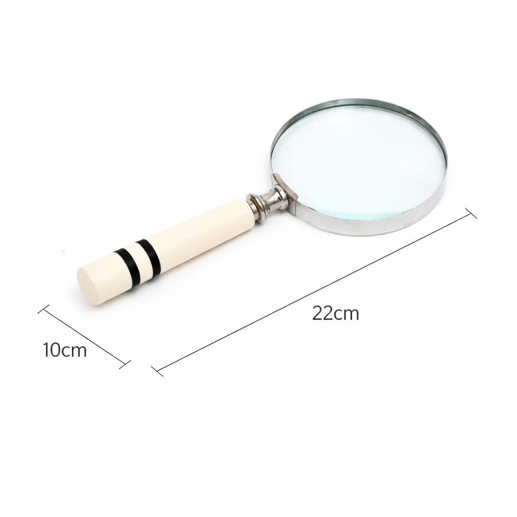 Classic Magnifying Glass with Striped Resin Handle