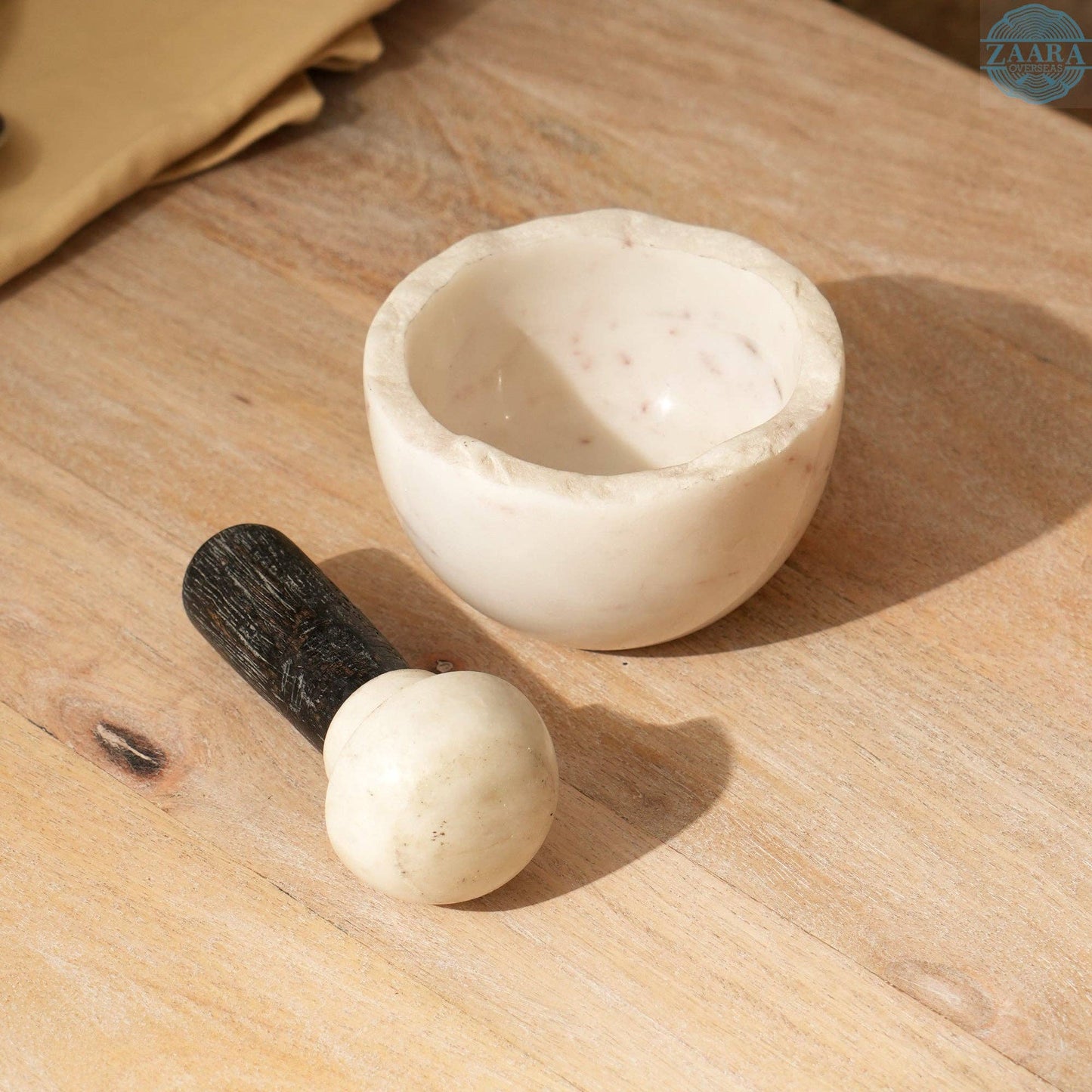 Marble Mortar & Pestle – Handcrafted Spice & Herb Grinder