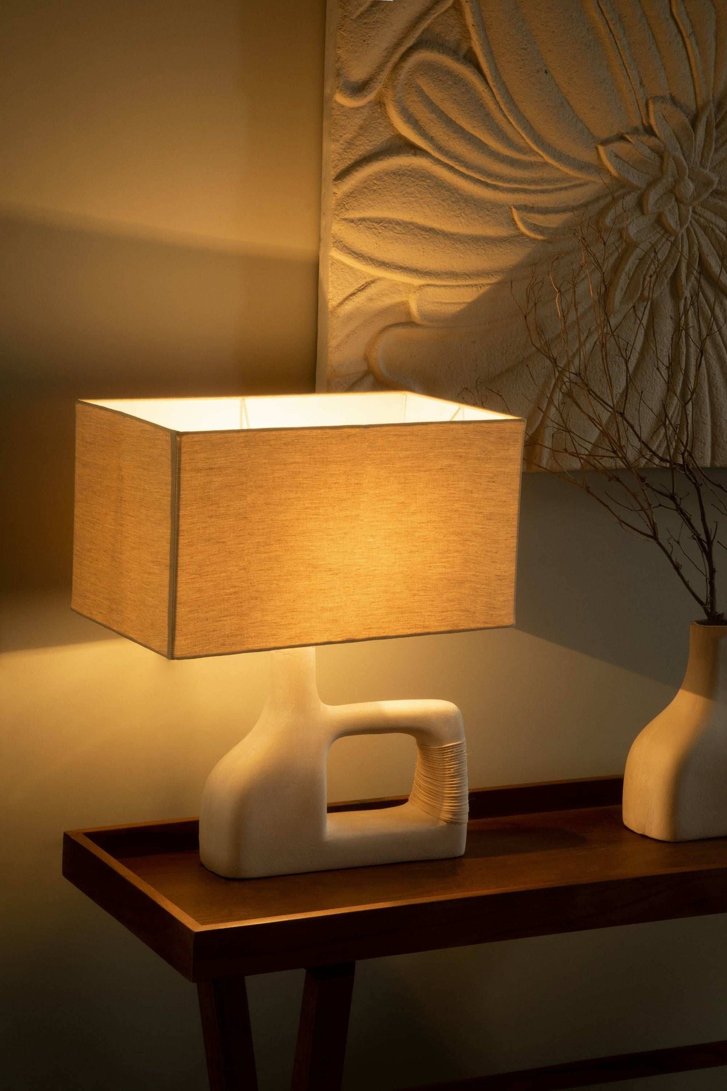Sarafay Ecomix Handcrafted Table Lamp with Shade- Small