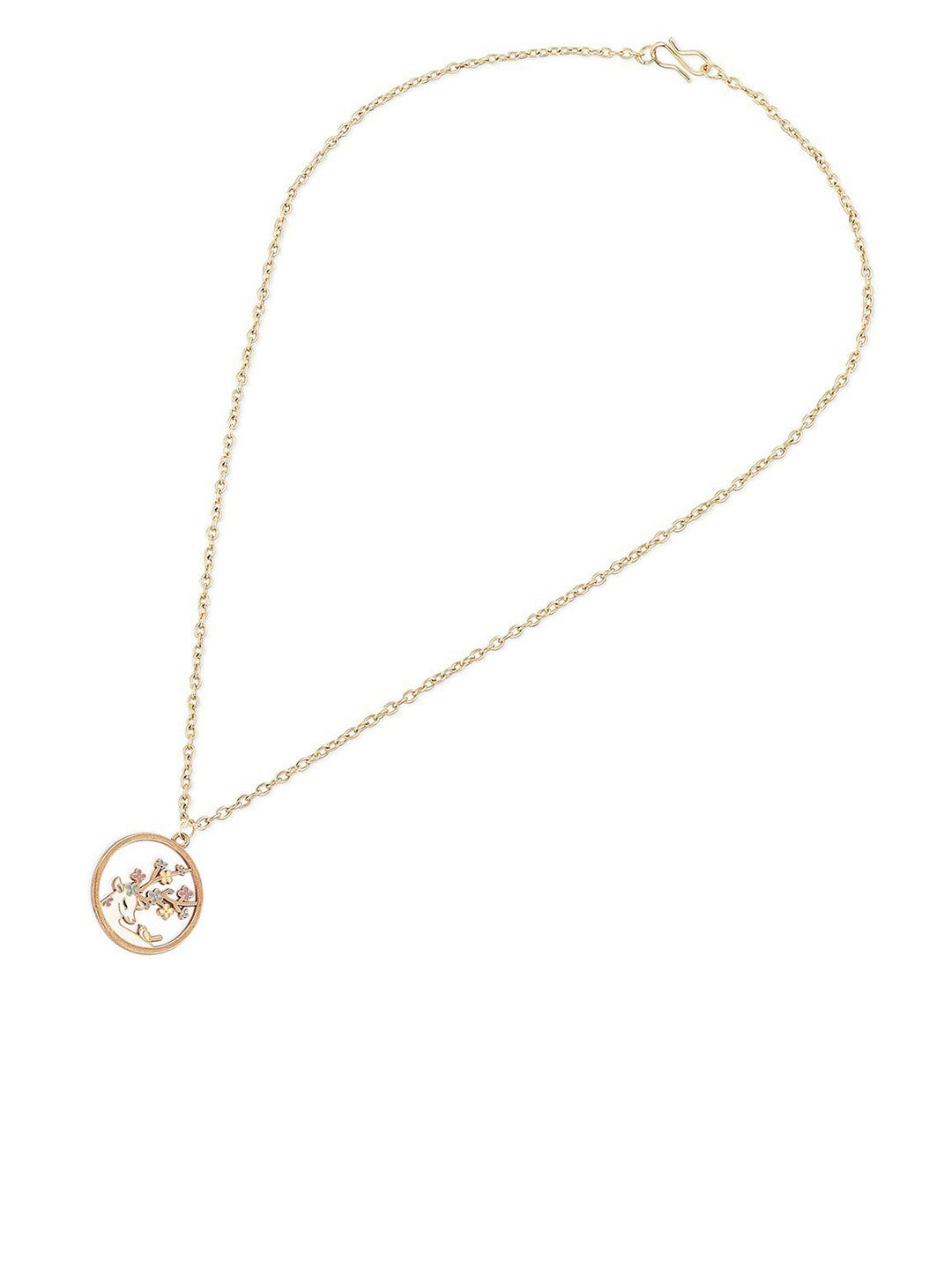 Gold Plated Enamelled Chain – Necklace – Alloy, Enamelled Finish – 23 cm Length