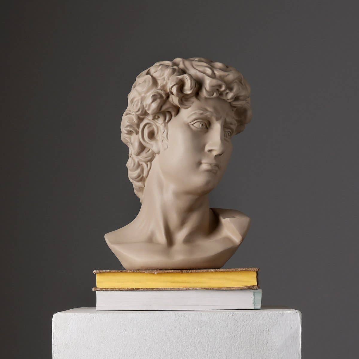 Beige Neo-Classical Bust Sculpture