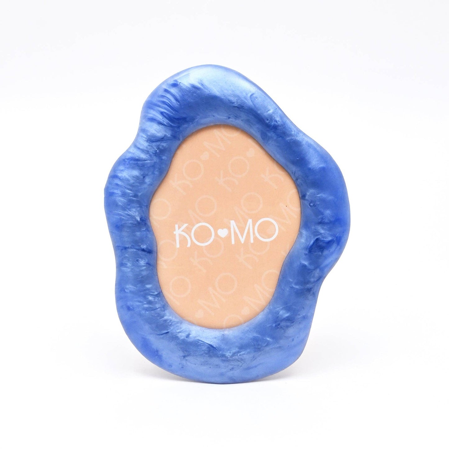 Blue Organic Shape Photo Frame 5x7 Inch Resin Décor