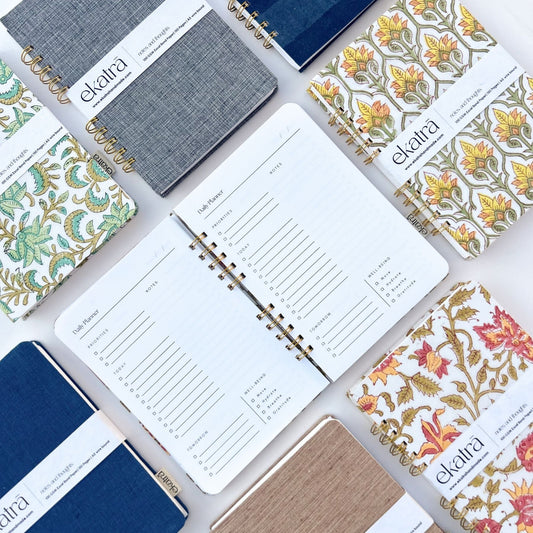 Handcrafted Daily Planner- A5  Wire Bound Journal