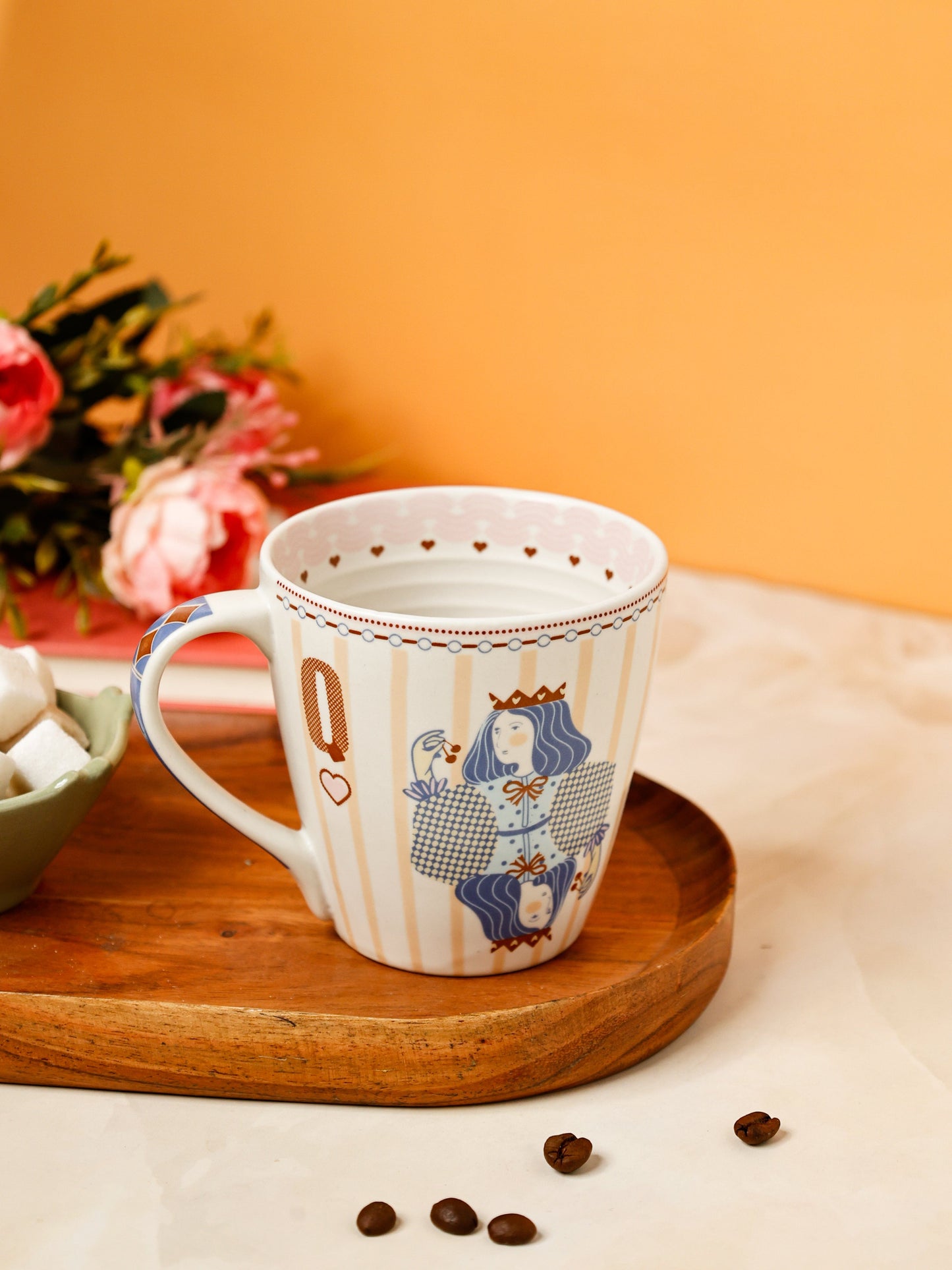 Mug | Ceramic Illustrated Queen | 300ml Capacity, 12.5x9x9cm