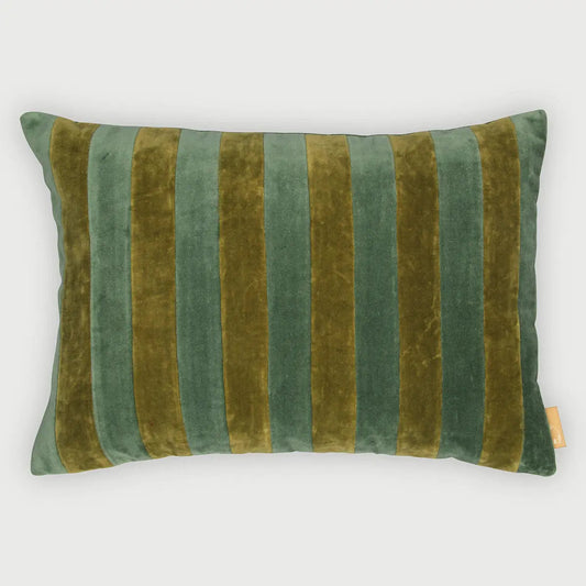 Holly Eucalyptus Velvet Stripe Cushion Cover SanctuaryLiving