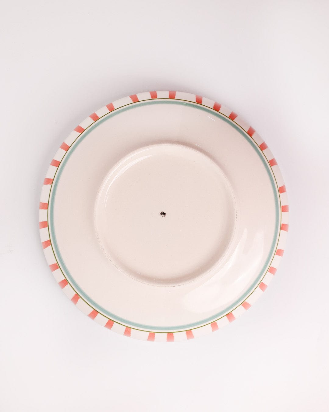 Serving Plate | Ceramic Hand-painted Rose Design | Set of 2, Small & Large
