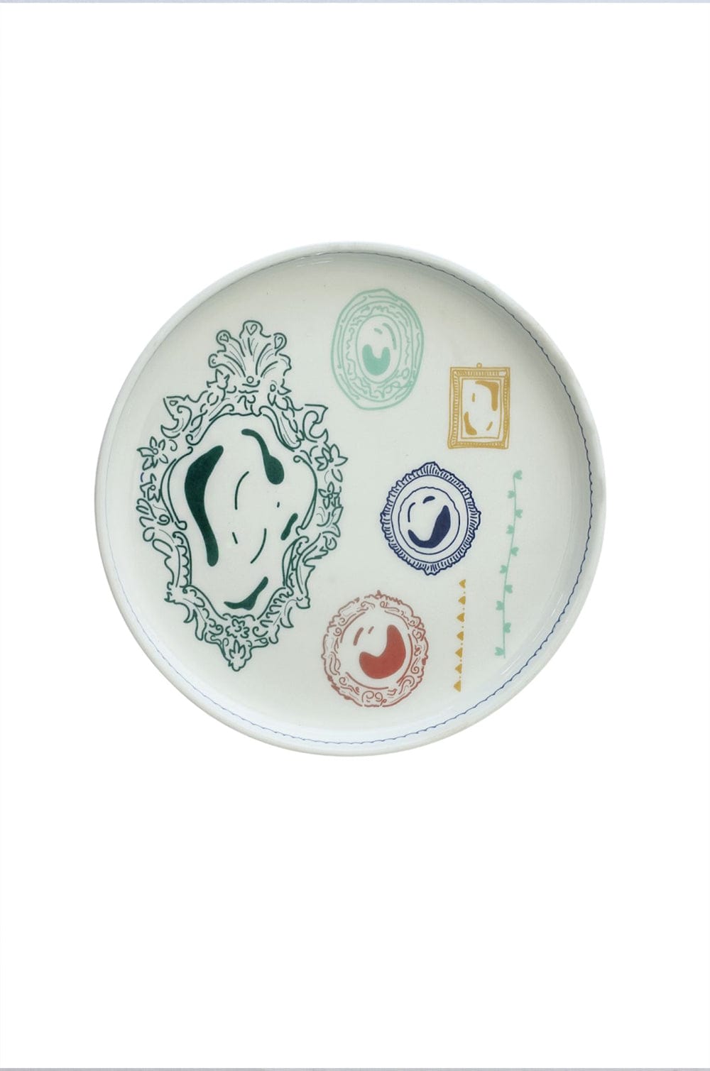 Wall Plate | Fine China Illustration Mirrors | 6.25" Dia
