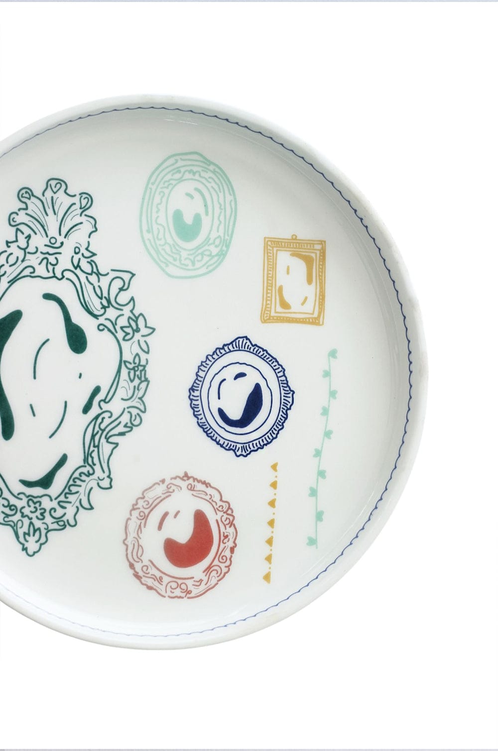 Wall Plate | Fine China Illustration Mirrors | 6.25" Dia