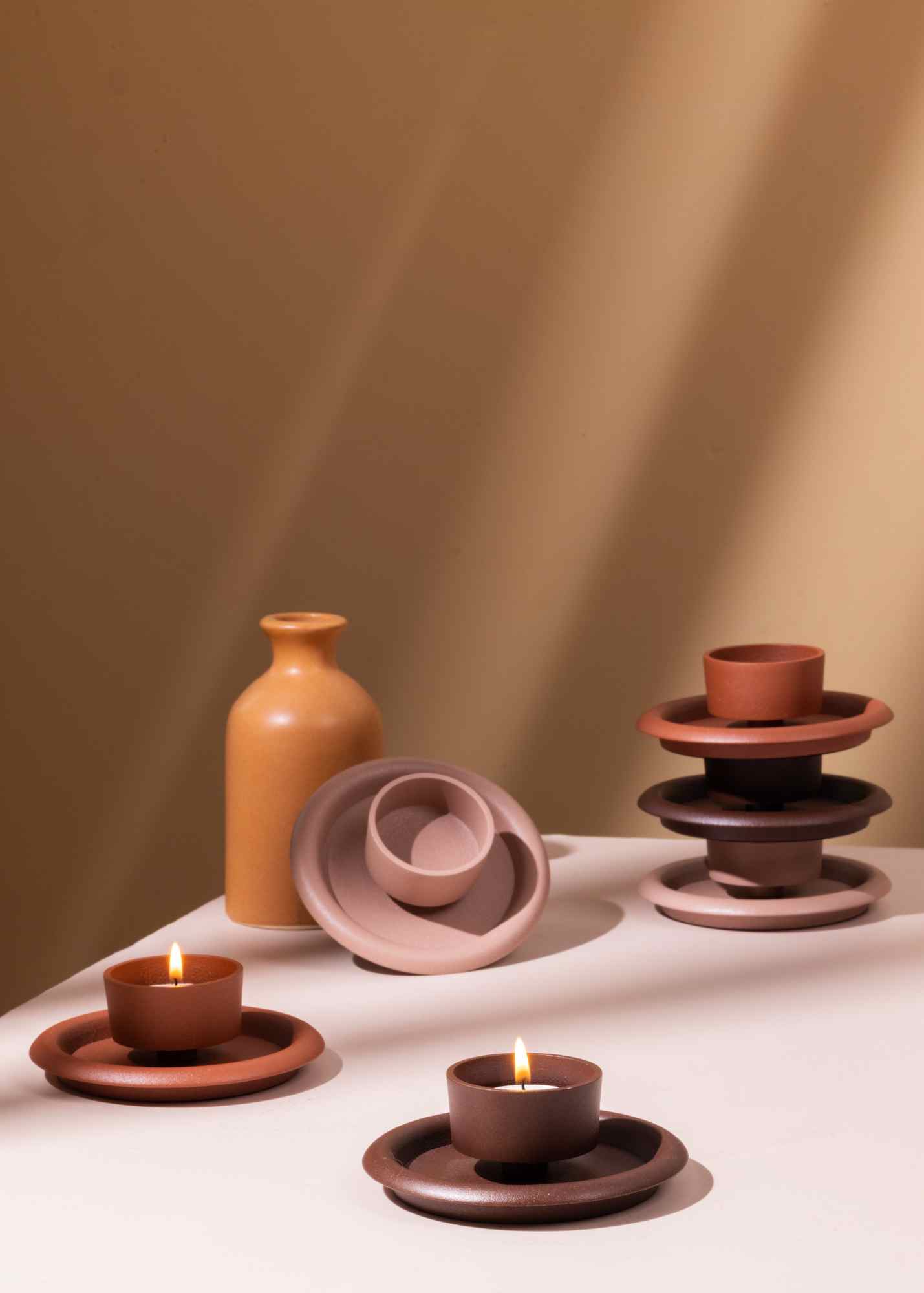 Terra Tea Light Holders - Set of 3