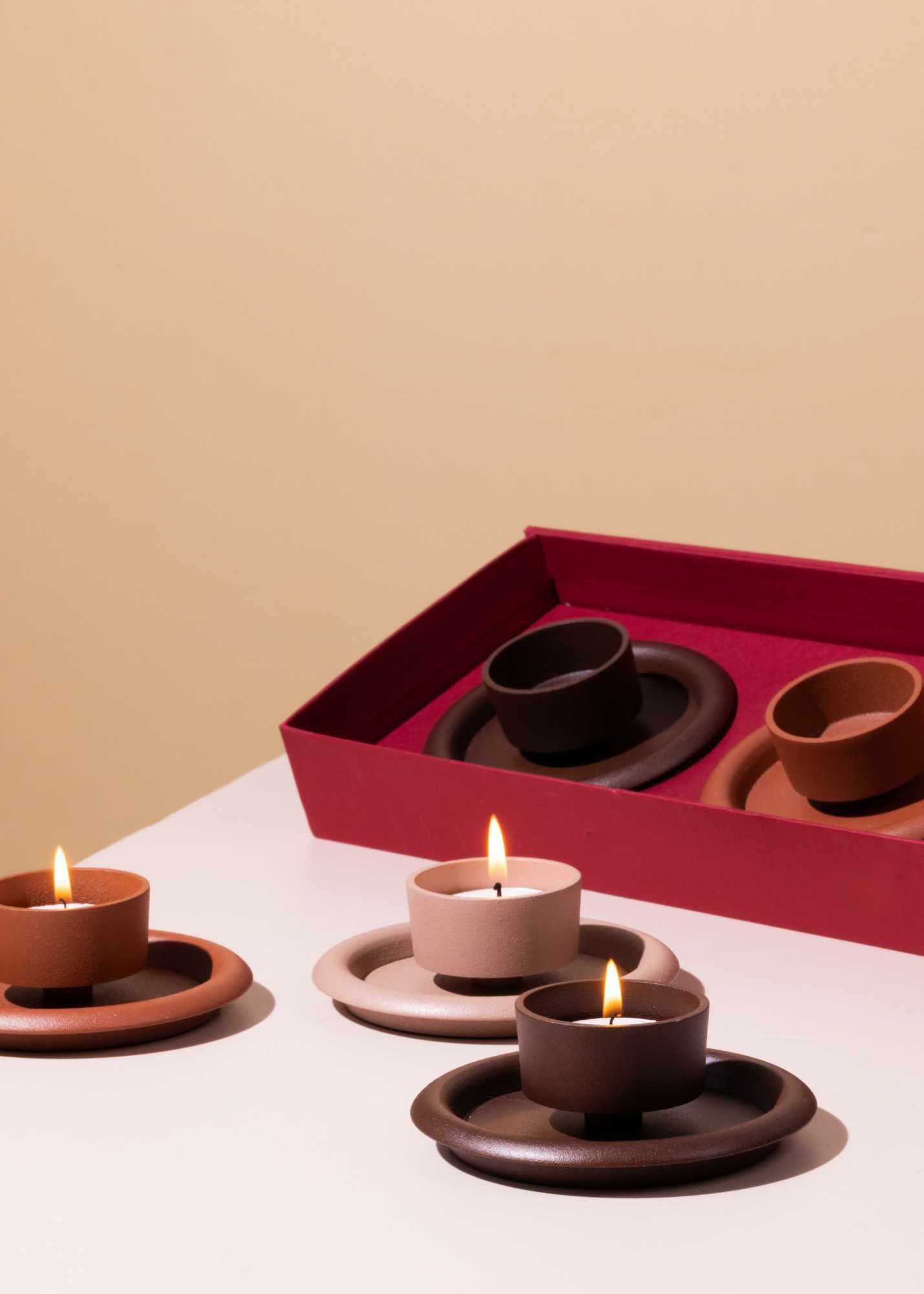 Terra Tea Light Holders - Set of 3