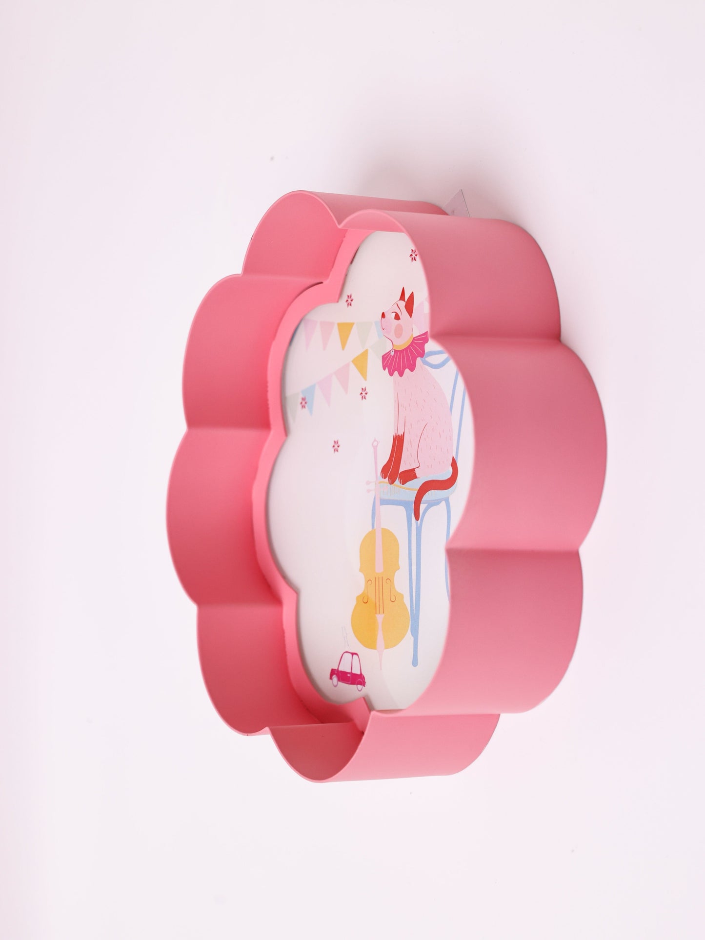 Wall Plate | Metal Acrylic Floral Bear | Dia-20.5 x H-5cm