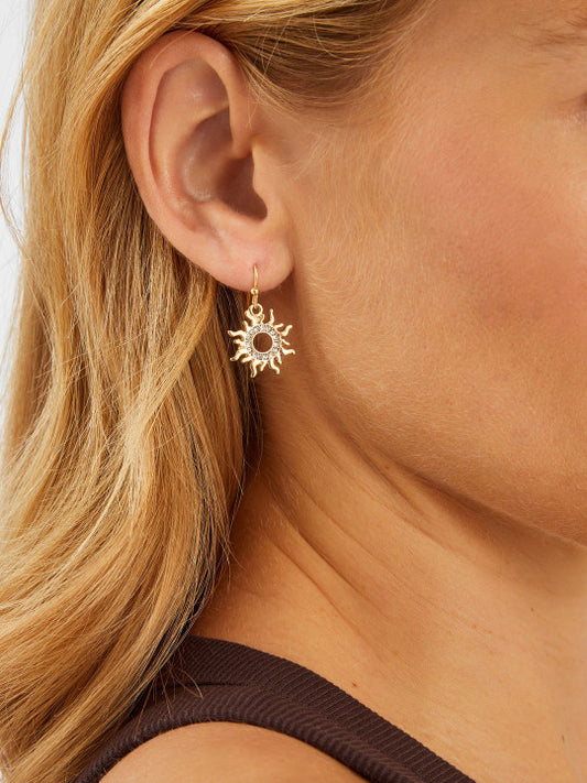 Gold-Tone Dangle Earrings – Fish Hook Closure – Fashion Jewellery Collection