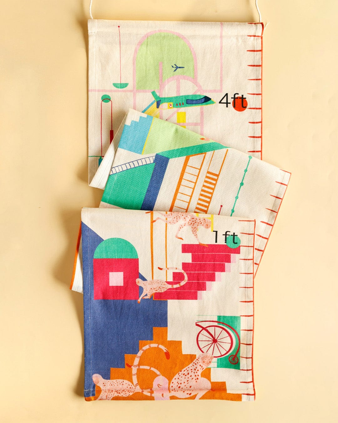 Wall Hanging | Cotton Embroidered Monkey Mayhem | Digital Print
