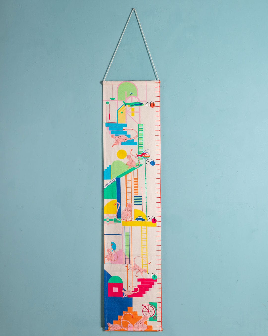 Wall Hanging | Cotton Embroidered Monkey Mayhem | Digital Print