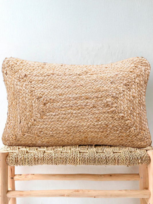 Textured Pattern Pillow Cover – Jute Cotton Blend