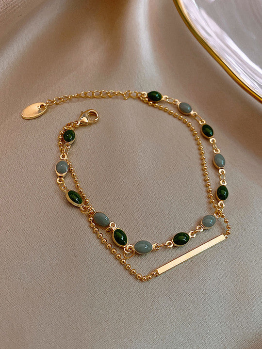 Adorned Coil Jewellery – Alloy & Artificial Bead