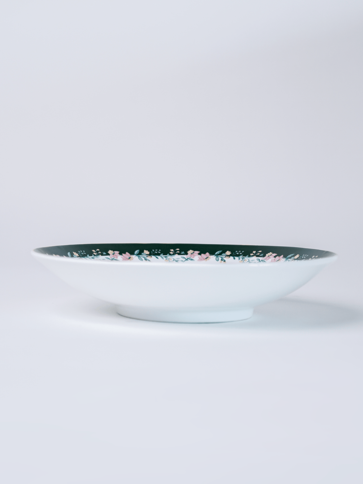 Serving Plate | Fine China Emerald Ribbon | 8.5"D x 2"H, Set of 2