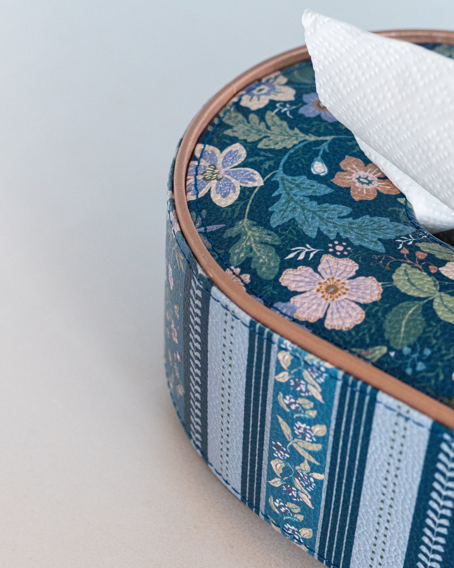 Midnight Meadow Vegan Leather Tissue Box