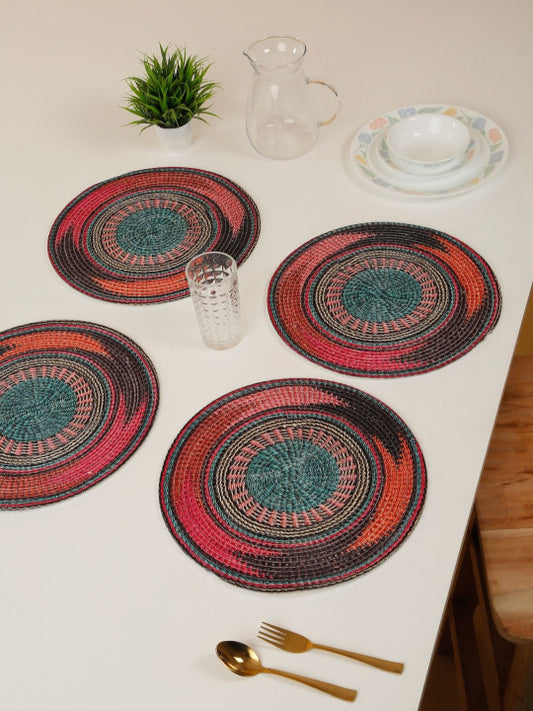 Digital Printed Table Mats – Dining Linens – Pure Cotton – 4-Pc Set